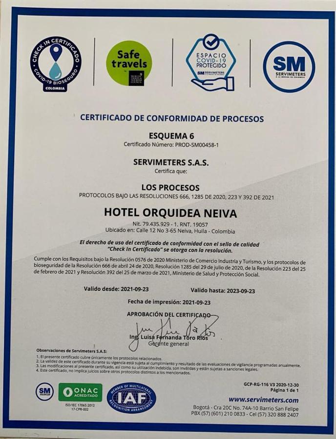 Hotel Orquidea Neiva Neiva  Esterno foto